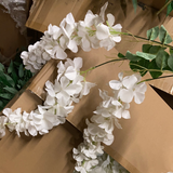 Artificial wisteria wedding decor Cream