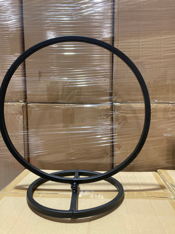 Metal Modern Black Stand 16” Diameter Hoop Ring