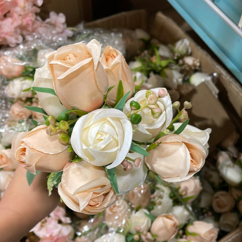 Small ROSE BUNCH two tone