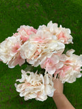 MINI Hydrangea Bunch 6 head silk pink