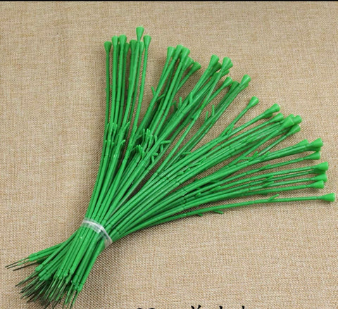 Pack of 50 Plastic Stem/pick/stick for Preserved Rose