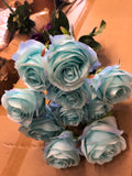 Light Blue Diamond Rose Bunch 10 head
