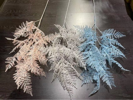 Soft blue big Fern single stem filler