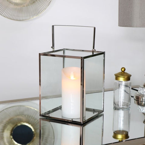 Lantern  4.5''D X 7.5''H (Silver)