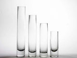 14"x4" simple centrepieces Cylinder Glass Vase - Richview Glass Wedding Supplies