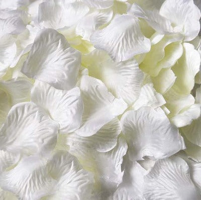 Cream Silk Rose Petal Artificial Flower - Richview Glass Wedding Supplies