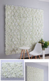 Backdrop Panel Roses Hydrangea Mat white Artificial Flower Wall - Richview Glass Wedding Supplies