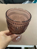 Purple Color Sunflower drinking Glass drinkware cup goblet plum