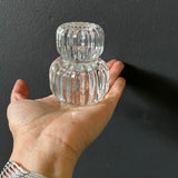 New 3" CANDLEHOLDER GLASS VASE candle holder for taper candles 2 use votive and taper