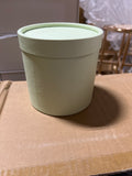 Green gift favor Box round shower 5”