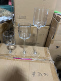 Thin stem candleholder monet set of 3 wedding centerpiece glass vases 8”/11”/15”h