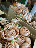Chocolate 12 head Austin ROSE BUNCH