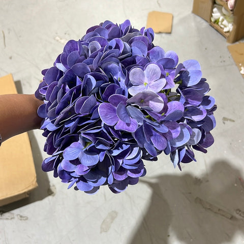 New Artificial Flower Blue Hydrangea Bunch 5 head