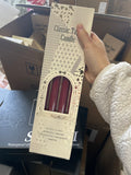 Pack of 4 taper burgundy 12” tall