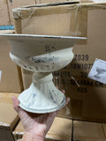 White bowl METAL omega vintage rustic