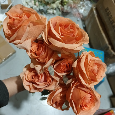10 head Light Orange Rose