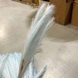 Pampas Grass Artificial single stem blue