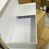 Long Rectangular Cardboard White box fresh or preserved Flowers