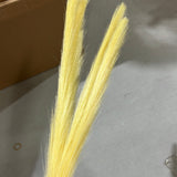 Pampas Grass Artificial Flower single stem yellow