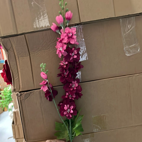 New Artificial Silk flower Delphinium (hot pink)