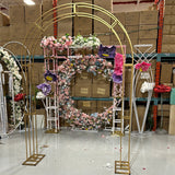 Gold Metal Backdrop Stand Round Arch u shape