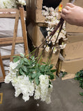 Artificial Cherry Blossom branch to make tree wedding decoration silk fake flower pick parts to make tree