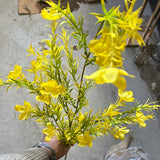 New Yellow Peacock Spray Artificial Flower