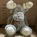 12” Christmas Moose plush toy stuffed animal FY23014( light brown)