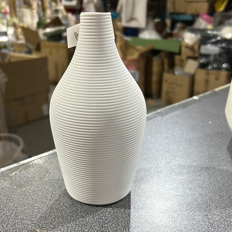 New 7" Ceramic Small White vase