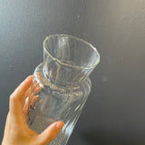 New 7.8” Small bud Glass Vase with ripple line striped