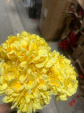 New Artificial Flower Yellow Hydrangea Bunch 5 head little fairy
