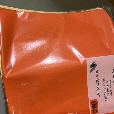 29”x20" Orange wrap tissue paper