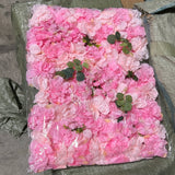 Backdrop Panel Roses Hydrangea Mat pink Artificial Flower Wall