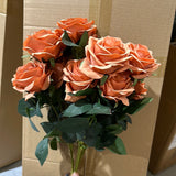 Terra cotta Colour Rose 10 head Bunch terracotta