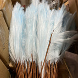 Pampas Grass Artificial single stem blue