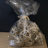 Assorted Dried Wicker Rattan Ball Natural Color