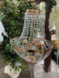 Baby small Basket Hanging Chandelier Decoration 24”H