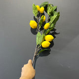 Yellow 🍋  Lemon branch with leaf Artificial Fruit