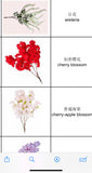 Artificial Cherry Blossom branch to make tree wedding decoration silk fake flower clearance
