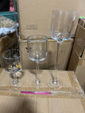 Thin stem candleholder monet set of 3 wedding centerpiece glass vases 8”/11”/15”h
