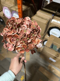Single Stem Vintage brown Hydrangea Spray