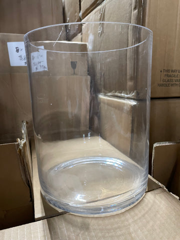 10”x8”d Wedding Decoration Cylinder Vase simple centrepieces 8”x10”h wide opening cylinder