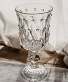 wine drinking Glass 225ml crystal look cup dot