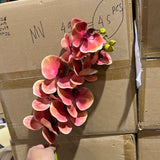 Orange Pink LARGE REAL TOUCH PHALAENOPSIS ORCHID ARTIFICIAL FLOWER orchidée