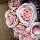 10 head Dusty Pink Rose Artificial flower rose