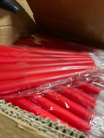LED taper Candles wedding decor 10” long Red