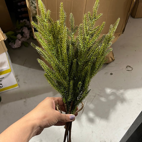 New 16" real touch Norfolk pine pick bundle christmas greenery(VD-FP16)