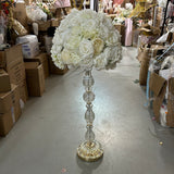 Glass and  Metal Stand Flower Rack