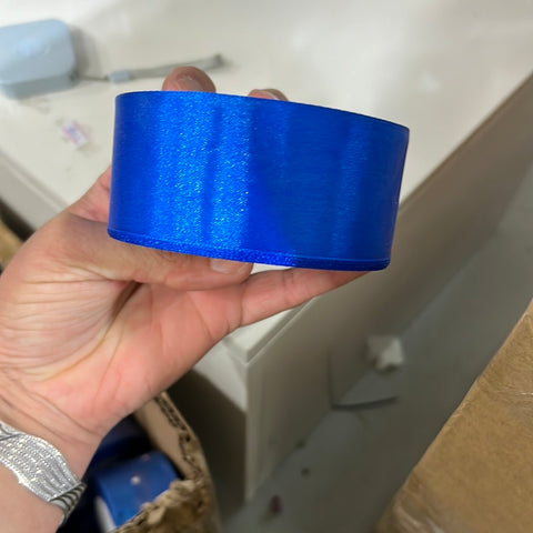 Satin ribbon roll( 3.8-4 cm/1.5" wide) (Royal blue)