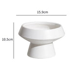 White ceramic short bowl china 5” h